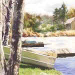 View towards wetlands
Medium: Watercolor
Size: 16.5"x 14." Matted and Framed
$ 425.00