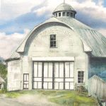 Round barn
Medium: Watercolor
Size: 17"x 14.5" Matted and Framed
$325.00