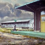 Oxford Depot , Watercolor, 16" x 20" Matted & Framed, $ 325.00