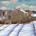 Stone House on Rt 12, Watercolor, 16" x 20" Matted & Framed, $ 375.00
